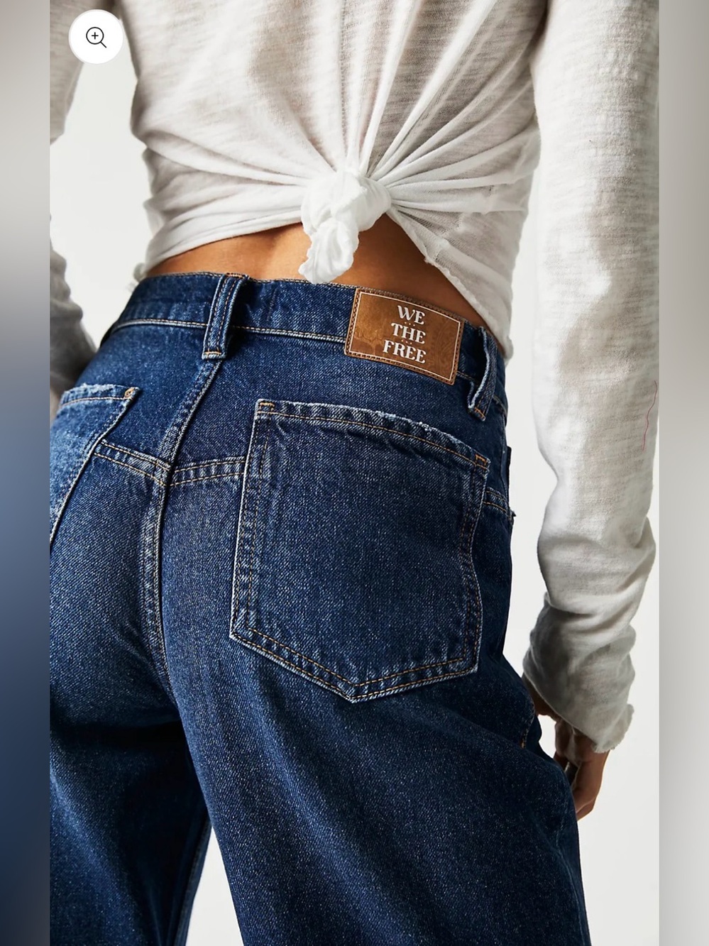 We The Free Tinsley Baggy High Rise Jeans in Blue, Size 28 - Picture 14 of 15